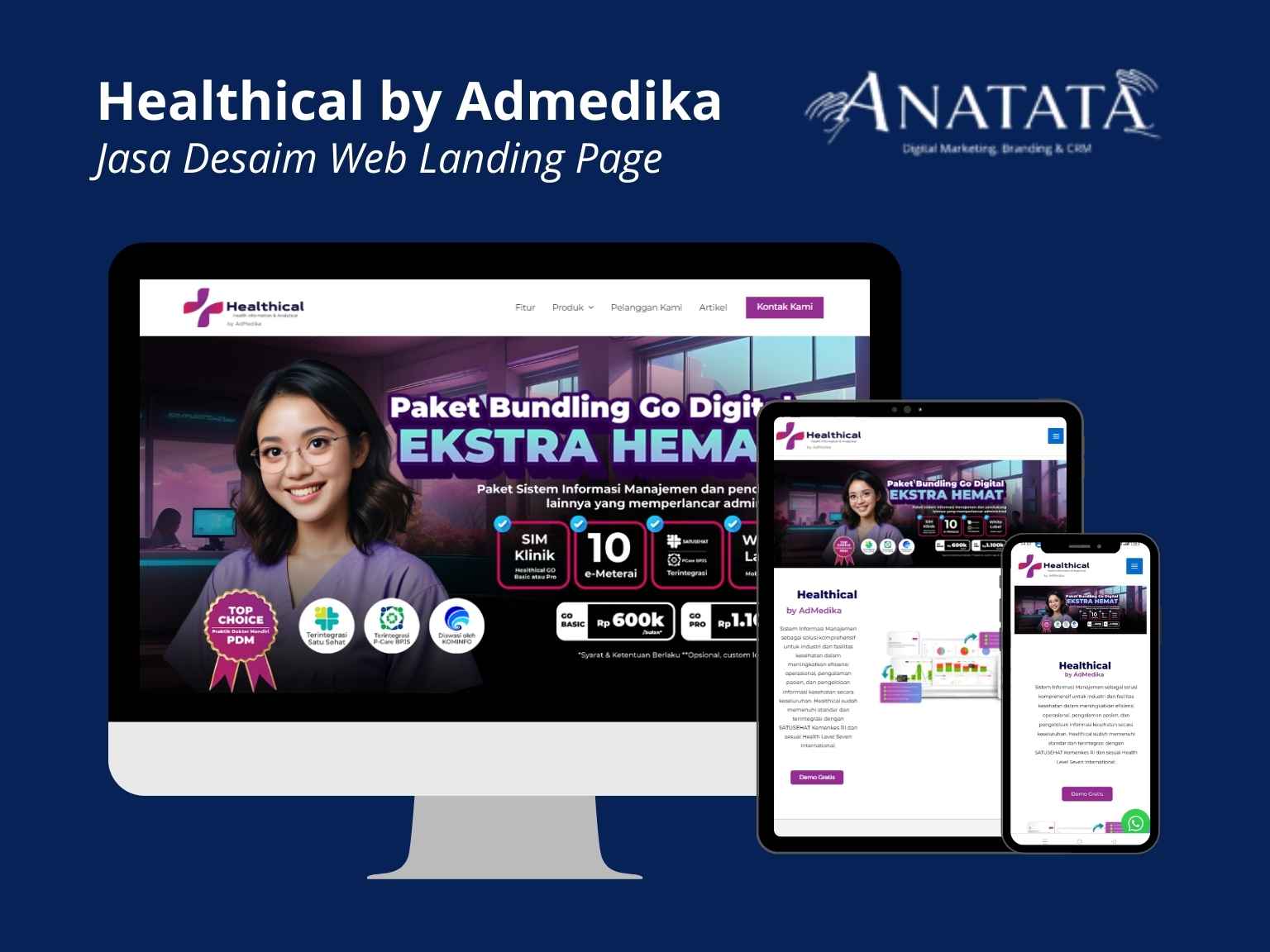 Portfolio Jasa Desain Web Healthical by Admedika